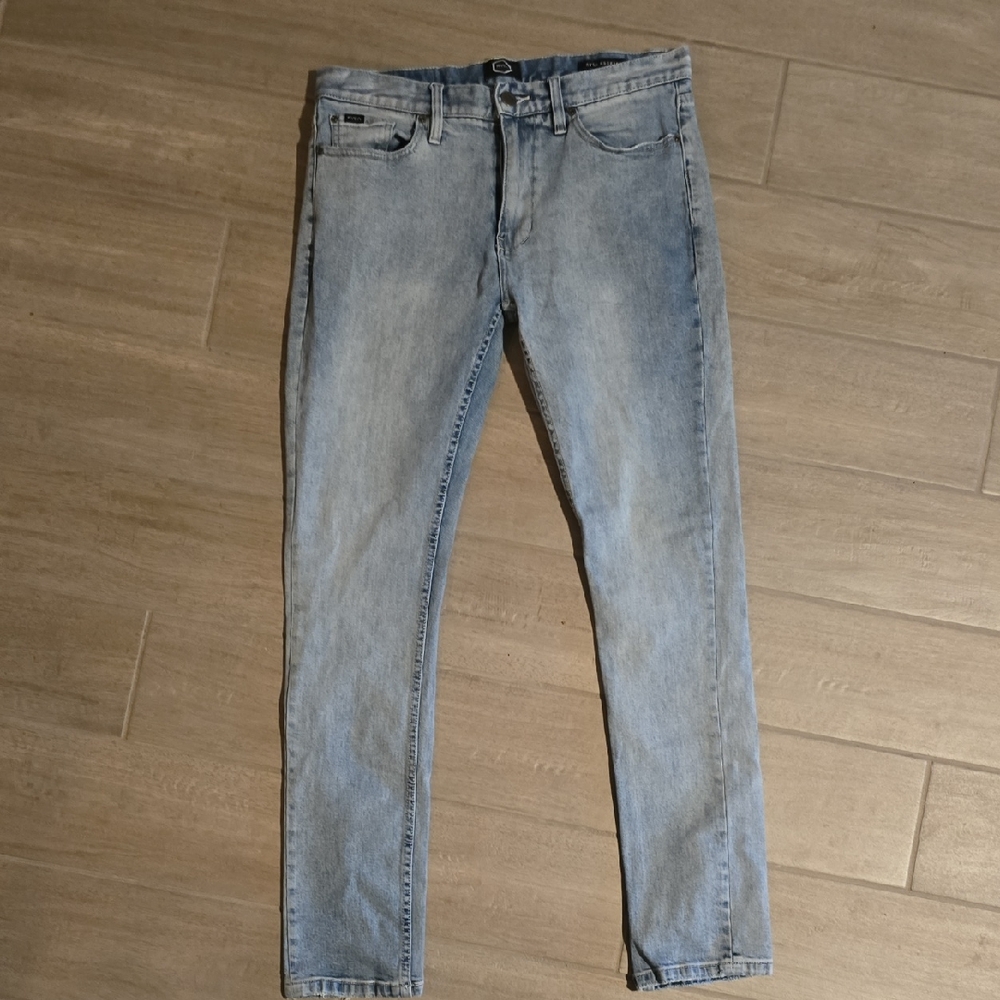 Men's Light Blue RVCA Skinny Rocker Jeans